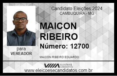 Candidato MAICON RIBEIRO 2024 - CAMBUQUIRA - Eleições