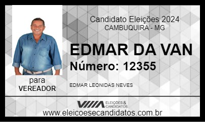 Candidato EDMAR DA VAN 2024 - CAMBUQUIRA - Eleições