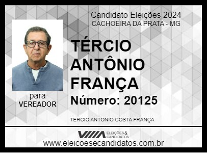 Candidato TÉRCIO ANTÔNIO FRANÇA 2024 - CACHOEIRA DA PRATA - Eleições