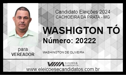 Candidato WASHIGTON TÓ 2024 - CACHOEIRA DA PRATA - Eleições