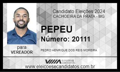 Candidato PEPEU 2024 - CACHOEIRA DA PRATA - Eleições