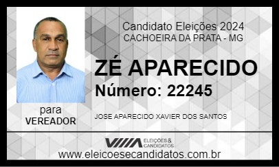 Candidato ZÉ APARECIDO 2024 - CACHOEIRA DA PRATA - Eleições