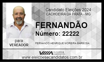 Candidato FERNANDÃO 2024 - CACHOEIRA DA PRATA - Eleições