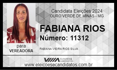 Candidato FABIANA RIOS 2024 - OURO VERDE DE MINAS - Eleições