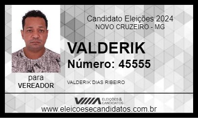 Candidato VALDERIK 2024 - NOVO CRUZEIRO - Eleições