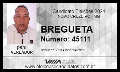 Candidato BREGUETA 2024 - NOVO CRUZEIRO - Eleições