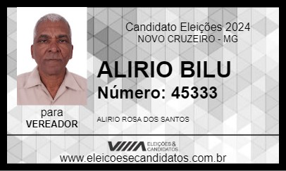 Candidato ALIRIO BILU 2024 - NOVO CRUZEIRO - Eleições