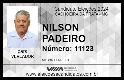 Candidato NILSON PADEIRO 2024 - CACHOEIRA DA PRATA - Eleições