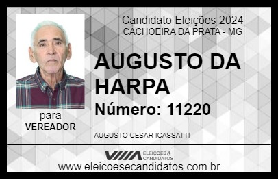 Candidato AUGUSTO DA HARPA 2024 - CACHOEIRA DA PRATA - Eleições