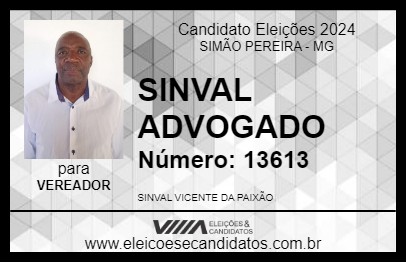 Candidato SINVAL ADVOGADO 2024 - SIMÃO PEREIRA - Eleições