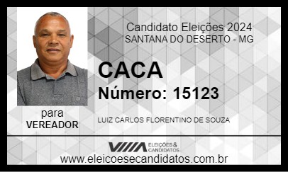 Candidato CACA 2024 - SANTANA DO DESERTO - Eleições