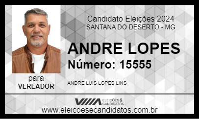 Candidato ANDRE LOPES 2024 - SANTANA DO DESERTO - Eleições