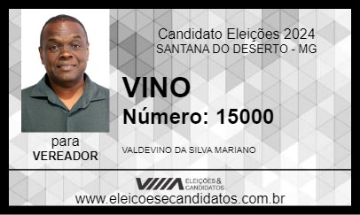 Candidato VINO 2024 - SANTANA DO DESERTO - Eleições