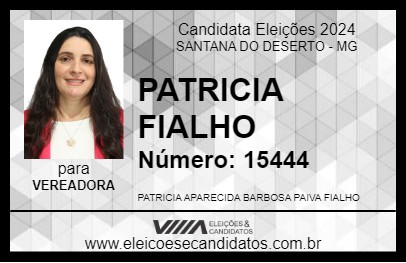 Candidato PATRICIA FIALHO 2024 - SANTANA DO DESERTO - Eleições