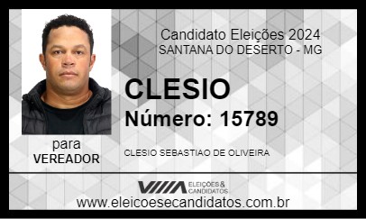 Candidato CLESIO 2024 - SANTANA DO DESERTO - Eleições