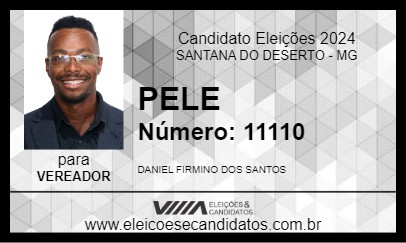 Candidato PELE 2024 - SANTANA DO DESERTO - Eleições