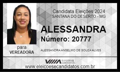 Candidato ALESSANDRA 2024 - SANTANA DO DESERTO - Eleições