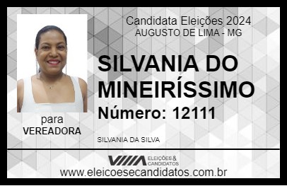 Candidato SILVANIA DO MINEIRÍSSIMO 2024 - AUGUSTO DE LIMA - Eleições