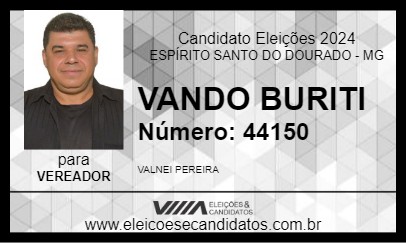 Candidato VANDO BURITI 2024 - ESPÍRITO SANTO DO DOURADO - Eleições