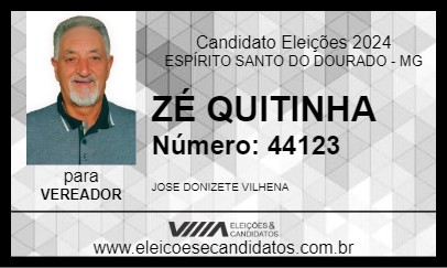 Candidato ZÉ QUITINHA 2024 - ESPÍRITO SANTO DO DOURADO - Eleições