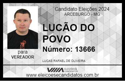 Candidato LUCÃO DO POVO 2024 - ARCEBURGO - Eleições