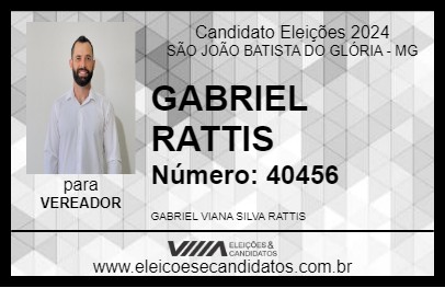 Candidato GABRIEL RATTIS 2024 - SÃO JOÃO BATISTA DO GLÓRIA - Eleições