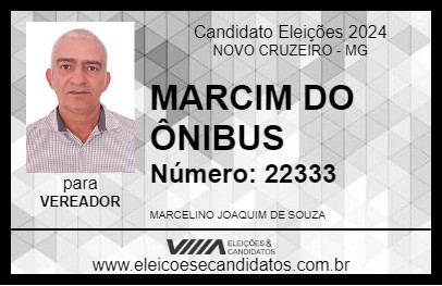 Candidato MARCIM DO ÔNIBUS 2024 - NOVO CRUZEIRO - Eleições