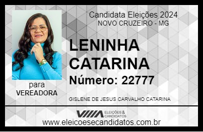 Candidato LENINHA CATARINA 2024 - NOVO CRUZEIRO - Eleições