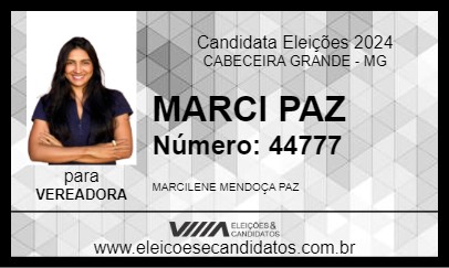 Candidato MARCI PAZ 2024 - CABECEIRA GRANDE - Eleições