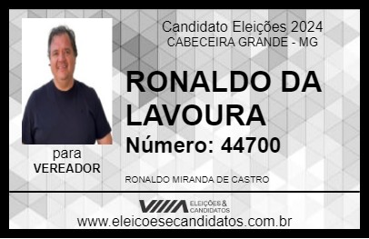 Candidato RONALDO DA LAVOURA 2024 - CABECEIRA GRANDE - Eleições