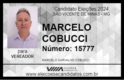 Candidato MARCELO COBUCCI 2024 - SÃO VICENTE DE MINAS - Eleições