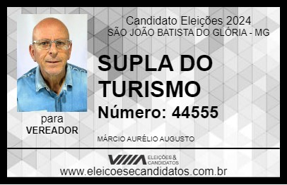 Candidato SUPLA DO TURISMO 2024 - SÃO JOÃO BATISTA DO GLÓRIA - Eleições