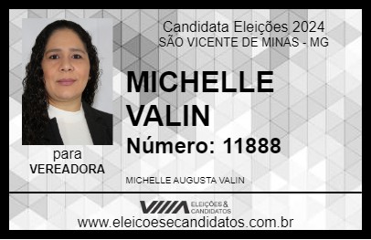 Candidato MICHELLE VALIN 2024 - SÃO VICENTE DE MINAS - Eleições