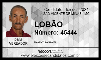 Candidato LOBÃO 2024 - SÃO VICENTE DE MINAS - Eleições