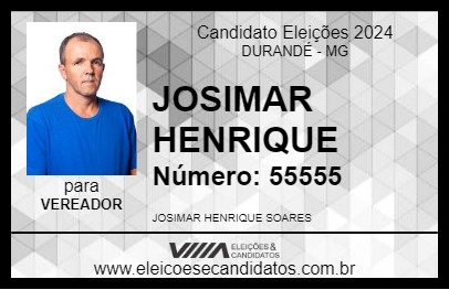 Candidato JOSIMAR HENRIQUE 2024 - DURANDÉ - Eleições