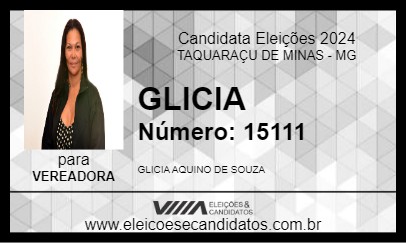 Candidato GLICIA 2024 - TAQUARAÇU DE MINAS - Eleições