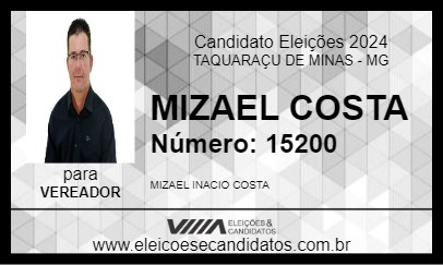 Candidato MIZAEL COSTA 2024 - TAQUARAÇU DE MINAS - Eleições