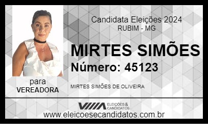 Candidato MIRTES SIMÕES 2024 - RUBIM - Eleições