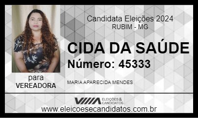 Candidato CIDA DA SAÚDE 2024 - RUBIM - Eleições