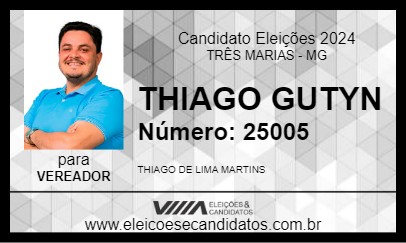 Candidato THIAGO GUTYN 2024 - TRÊS MARIAS - Eleições