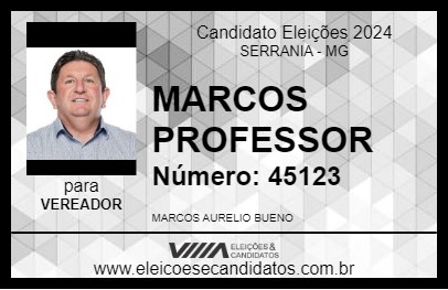 Candidato MARCOS PROFESSOR 2024 - SERRANIA - Eleições