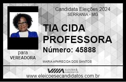 Candidato TIA  CIDA PROFESSORA 2024 - SERRANIA - Eleições