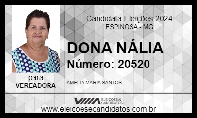 Candidato DONA NÁLIA 2024 - ESPINOSA - Eleições