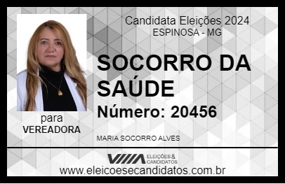 Candidato SOCORRO DA SAÚDE 2024 - ESPINOSA - Eleições