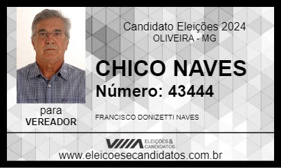 Candidato CHICO NAVES 2024 - OLIVEIRA - Eleições