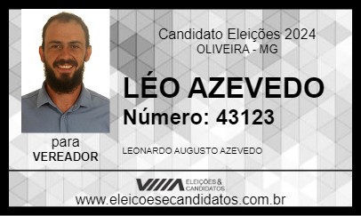 Candidato LÉO AZEVEDO 2024 - OLIVEIRA - Eleições