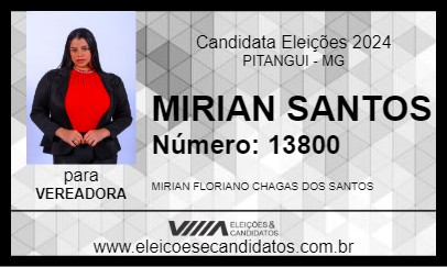 Candidato MIRIAN SANTOS 2024 - PITANGUI - Eleições