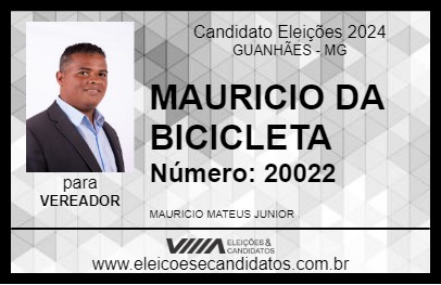 Candidato MAURICIO DA BICICLETA 2024 - GUANHÃES - Eleições