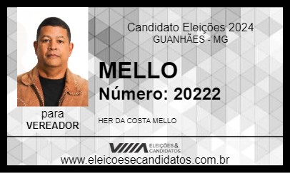 Candidato MELLO 2024 - GUANHÃES - Eleições