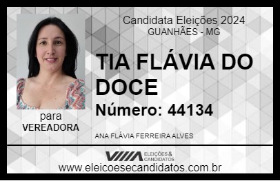 Candidato TIA FLÁVIA DO DOCE 2024 - GUANHÃES - Eleições